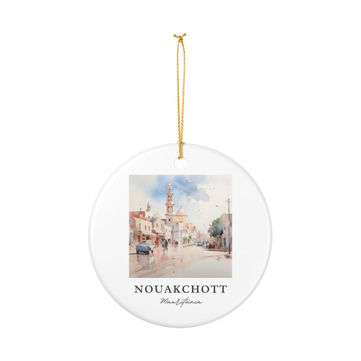 Nouakchott Mauritania Ornament: Unique Nouakchott Mauritania Souvenir, Nouakchott Mauritania Xmas Decor, and Authentic Nouakchott Mauritania Gift