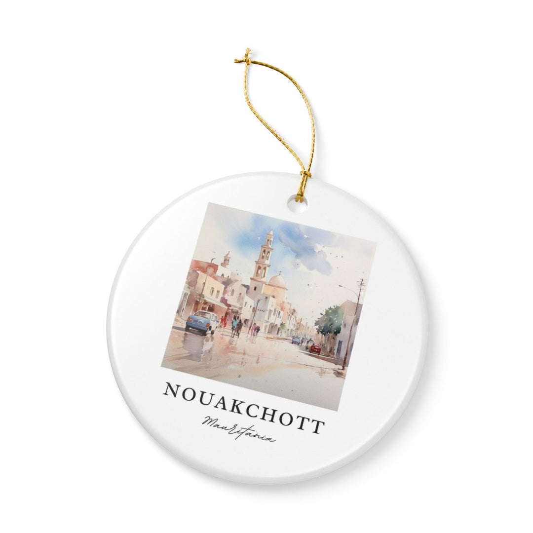 Nouakchott Mauritania Ornament: Unique Nouakchott Mauritania Souvenir, Nouakchott Mauritania Xmas Decor, and Authentic Nouakchott Mauritania Gift