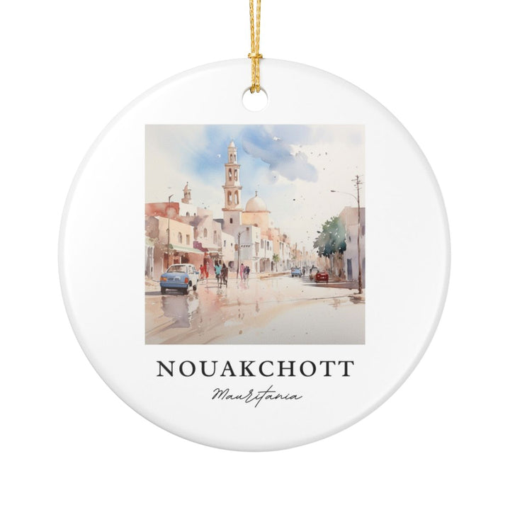 Nouakchott Mauritania Ornament: Unique Nouakchott Mauritania Souvenir, Nouakchott Mauritania Xmas Decor, and Authentic Nouakchott Mauritania Gift