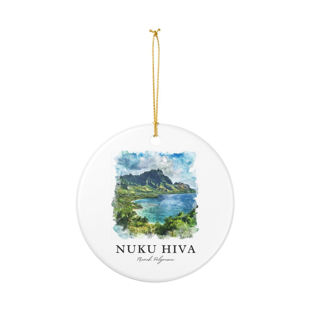 Nuku Hiva French Polynesia Ornament: Unique Nuku Hiva French Polynesia Souvenir, Nuku Hiva French Polynesia Xmas Decor