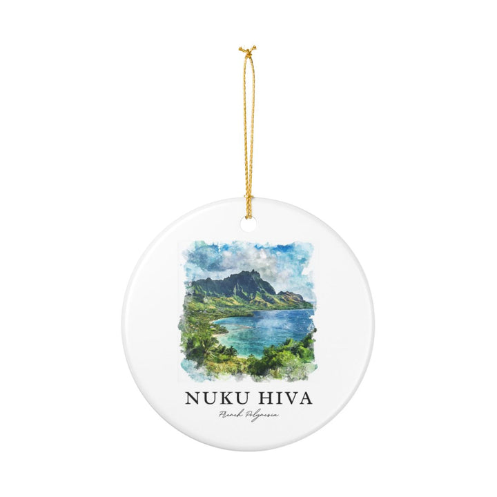 Nuku Hiva French Polynesia Ornament: Unique Nuku Hiva French Polynesia Souvenir, Nuku Hiva French Polynesia Xmas Decor