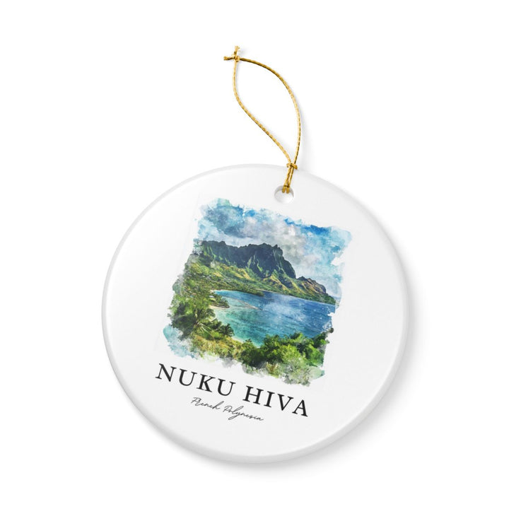 Nuku Hiva French Polynesia Ornament: Unique Nuku Hiva French Polynesia Souvenir, Nuku Hiva French Polynesia Xmas Decor