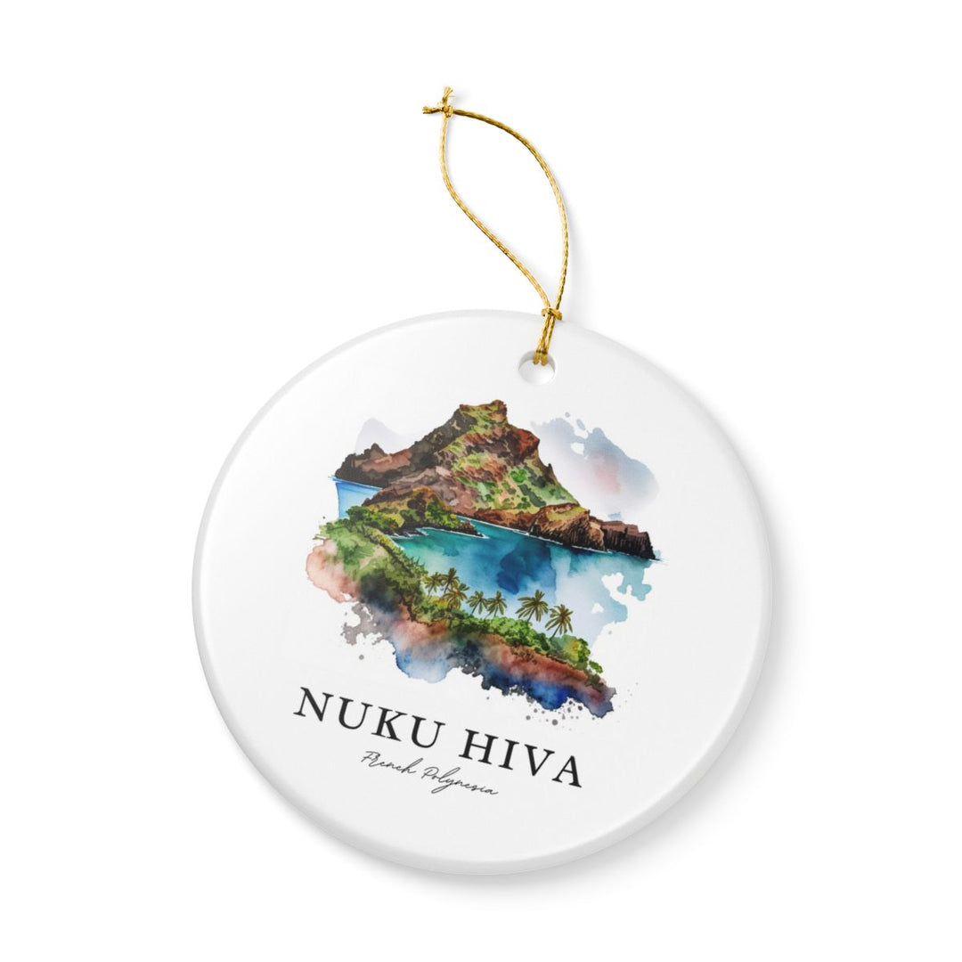 Nuku Hiva French Polynesia Ornament: Unique Nuku Hiva French Polynesia Souvenir, Nuku Hiva French Polynesia Xmas Decor