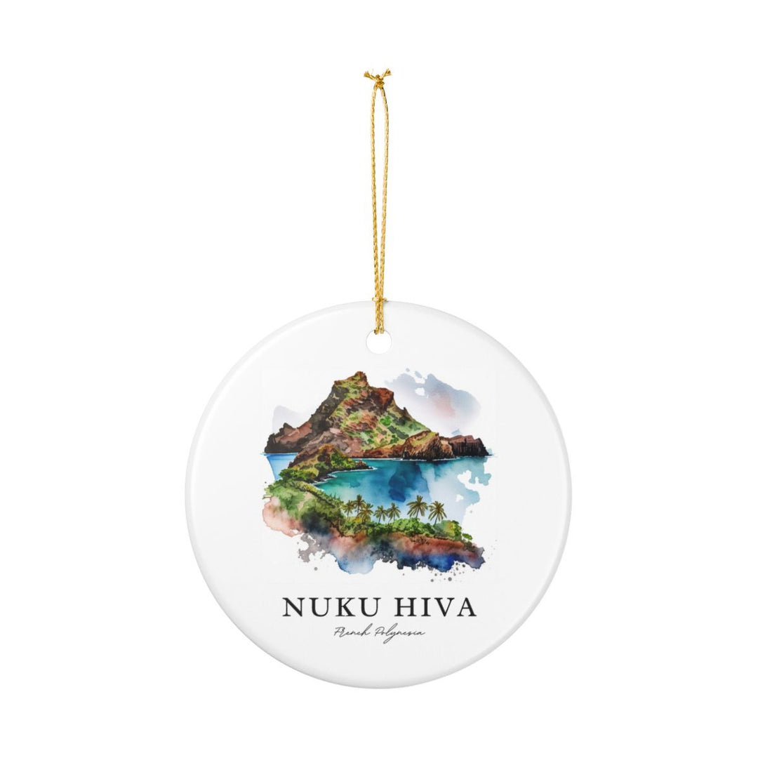 Nuku Hiva French Polynesia Ornament: Unique Nuku Hiva French Polynesia Souvenir, Nuku Hiva French Polynesia Xmas Decor