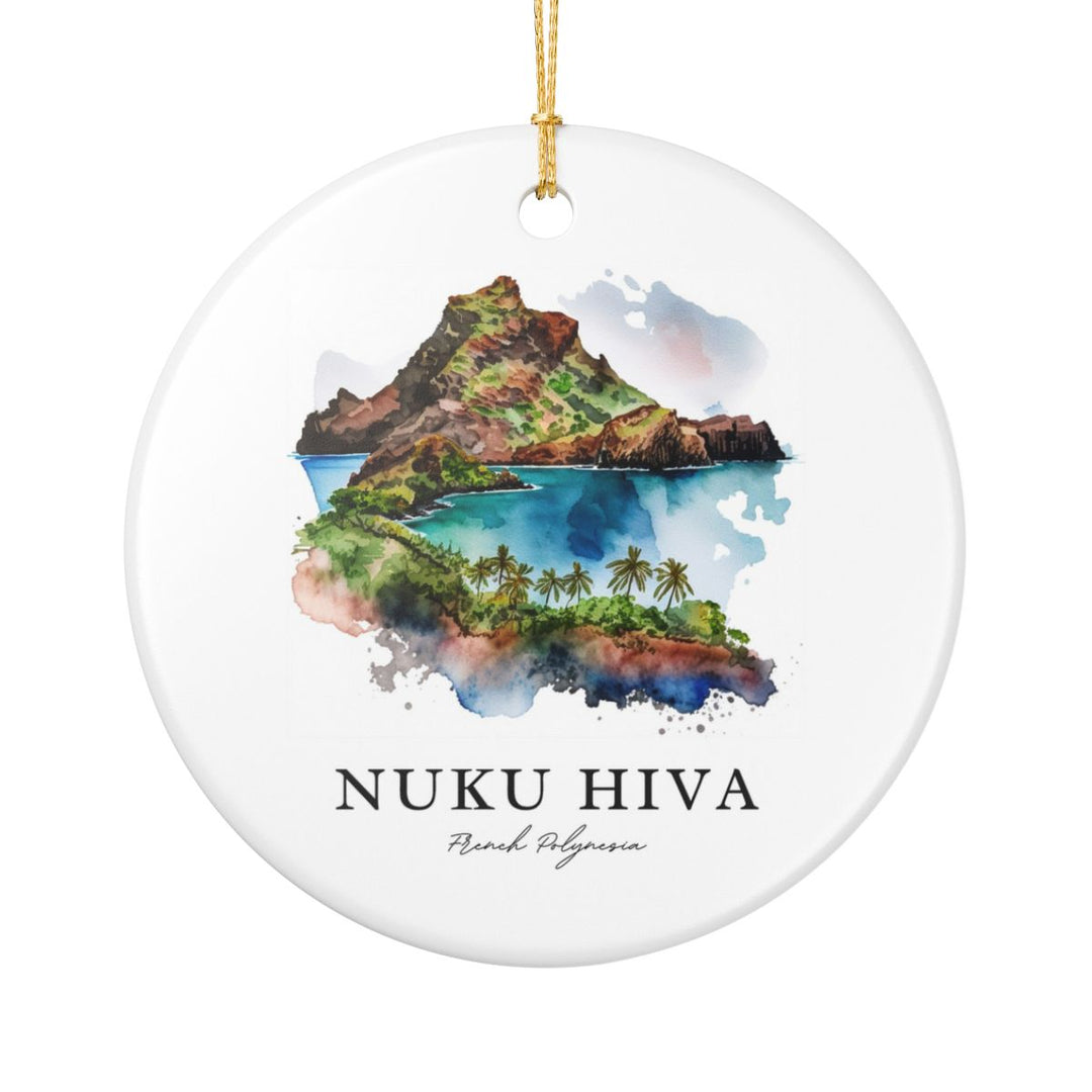 Nuku Hiva French Polynesia Ornament: Unique Nuku Hiva French Polynesia Souvenir, Nuku Hiva French Polynesia Xmas Decor