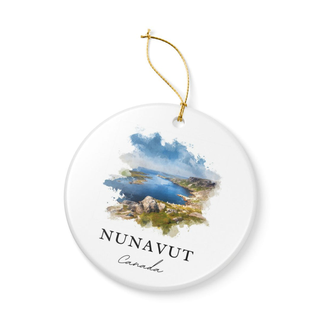 Nunavut Canada Ornament: Unique Nunavut Souvenir, Nunavut Canada Xmas Decor, and Authentic Nunavut Gift