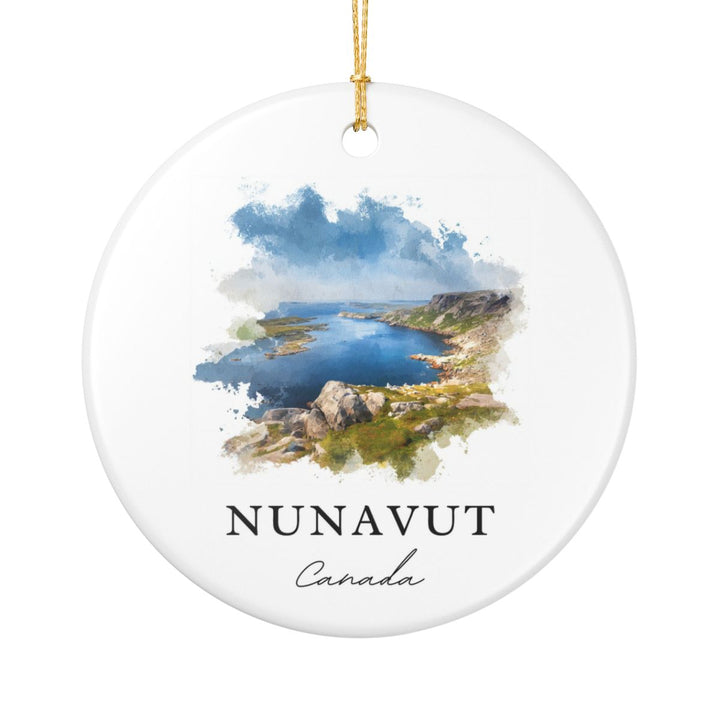 Nunavut Canada Ornament: Unique Nunavut Souvenir, Nunavut Canada Xmas Decor, and Authentic Nunavut Gift