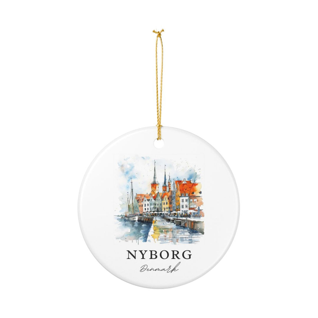 Nyborg Denmark Ornament: Unique Nyborg Souvenir, Nyborg Denmark Xmas Decor, and Authentic Nyborg Gift