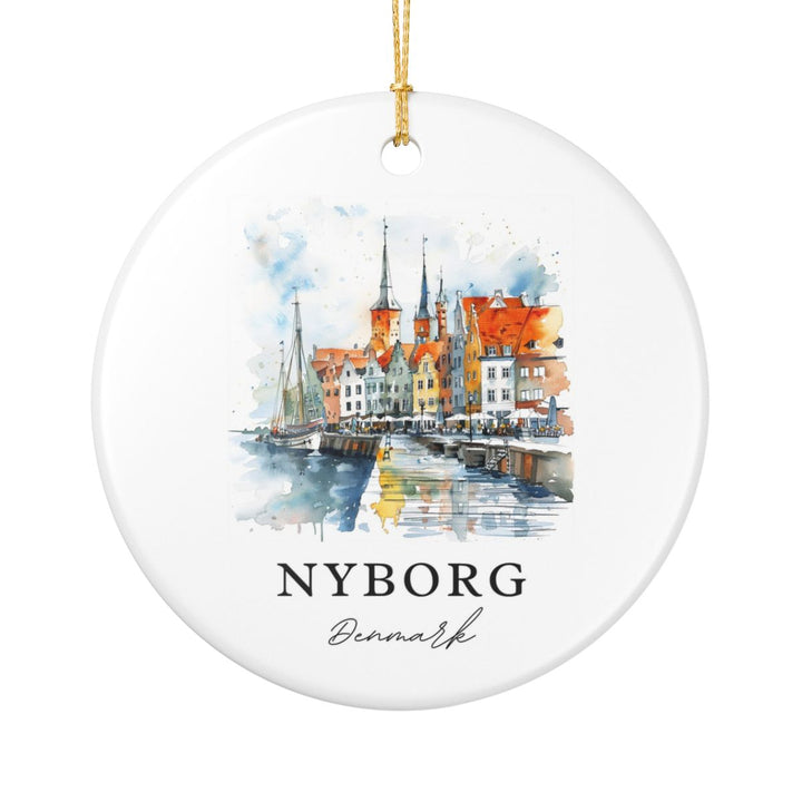 Nyborg Denmark Ornament: Unique Nyborg Souvenir, Nyborg Denmark Xmas Decor, and Authentic Nyborg Gift
