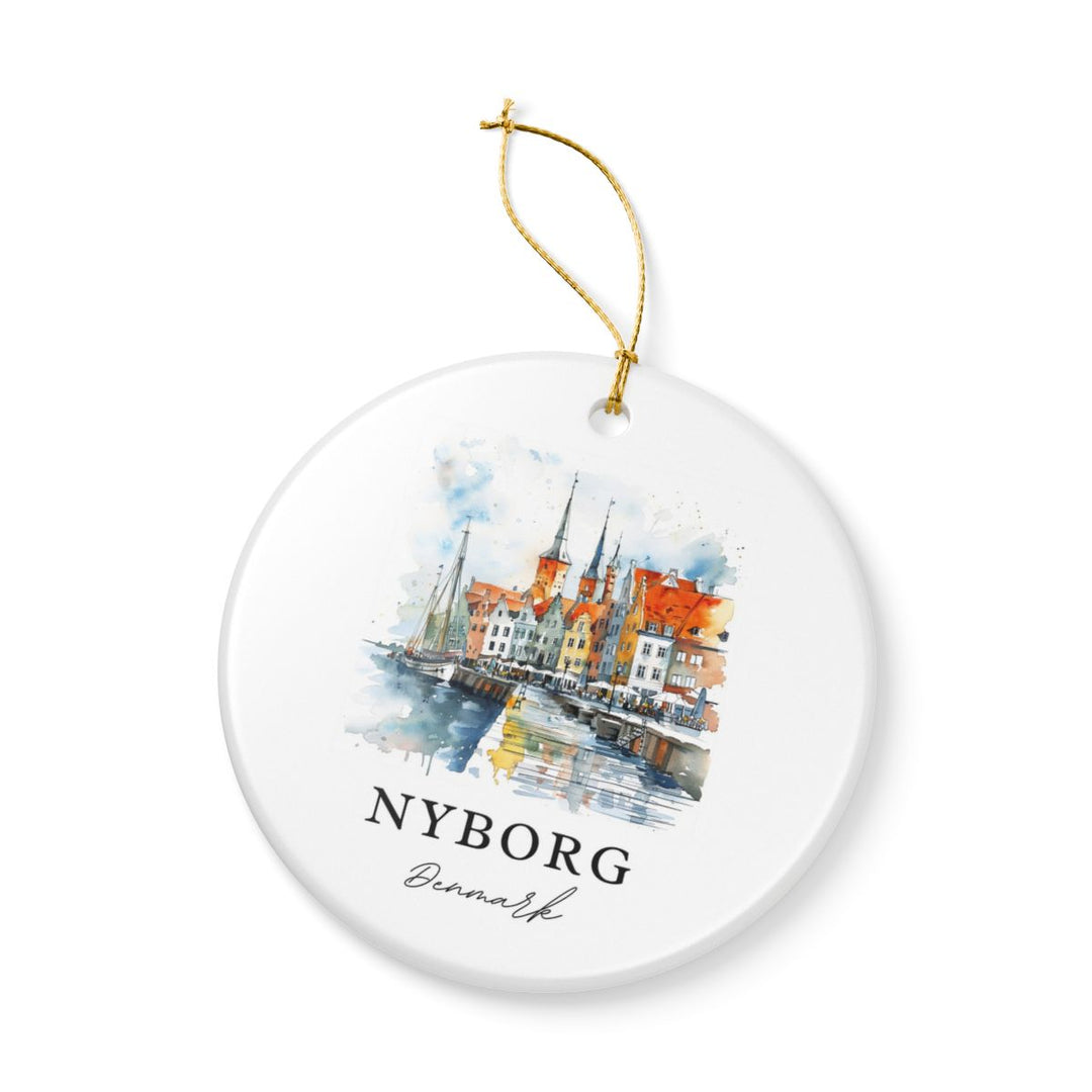 Nyborg Denmark Ornament: Unique Nyborg Souvenir, Nyborg Denmark Xmas Decor, and Authentic Nyborg Gift