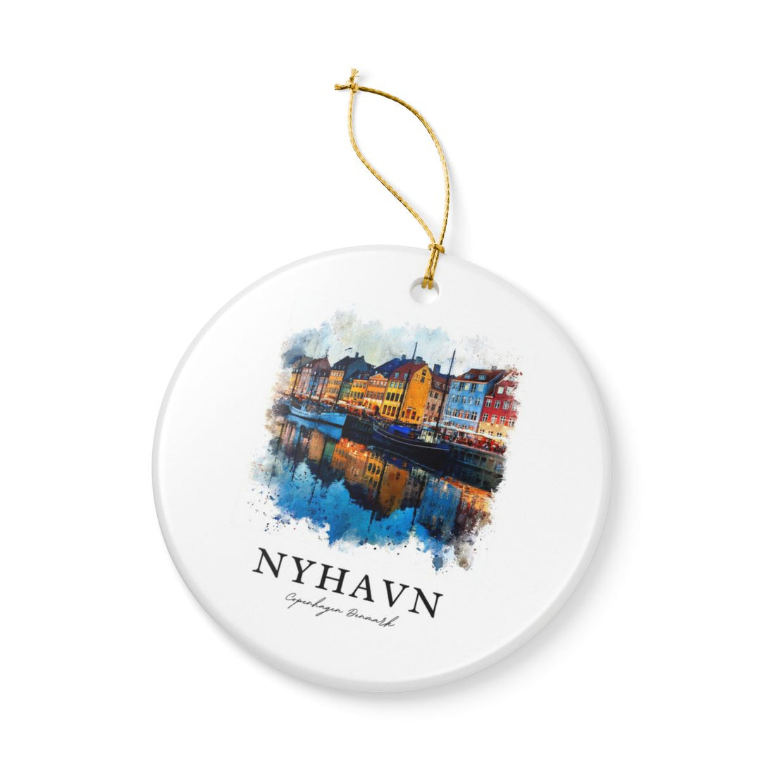 Nyhavn Copenhagen Denmark Ornament: Unique Nyhavn Copenhagen Souvenir, Nyhavn Copenhagen Denmark Xmas Decor, and Authentic Nyhavn Copenhagen Gift