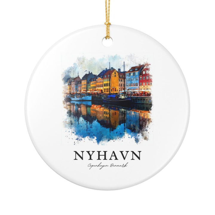 Nyhavn Copenhagen Denmark Ornament: Unique Nyhavn Copenhagen Souvenir, Nyhavn Copenhagen Denmark Xmas Decor, and Authentic Nyhavn Copenhagen Gift