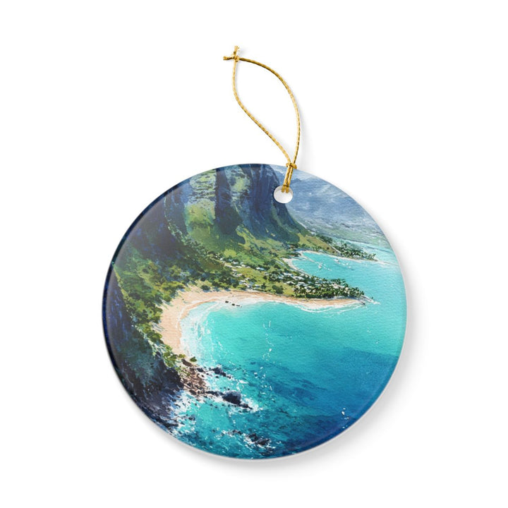 Oahu Hawaii Ornament: Unique Oahu Hawaii Souvenir, Oahu Hawaii Xmas Decor, and Authentic Oahu Hawaii Gift