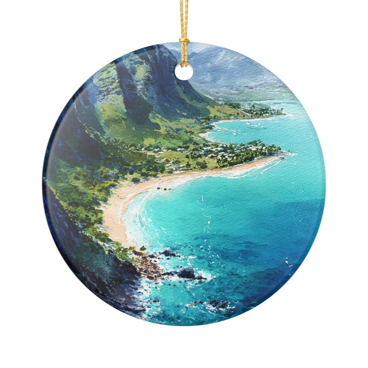 Oahu Hawaii Ornament: Unique Oahu Hawaii Souvenir, Oahu Hawaii Xmas Decor, and Authentic Oahu Hawaii Gift