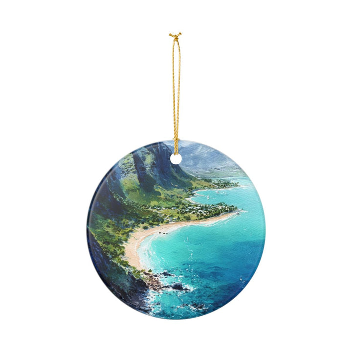 Oahu Hawaii Ornament: Unique Oahu Hawaii Souvenir, Oahu Hawaii Xmas Decor, and Authentic Oahu Hawaii Gift