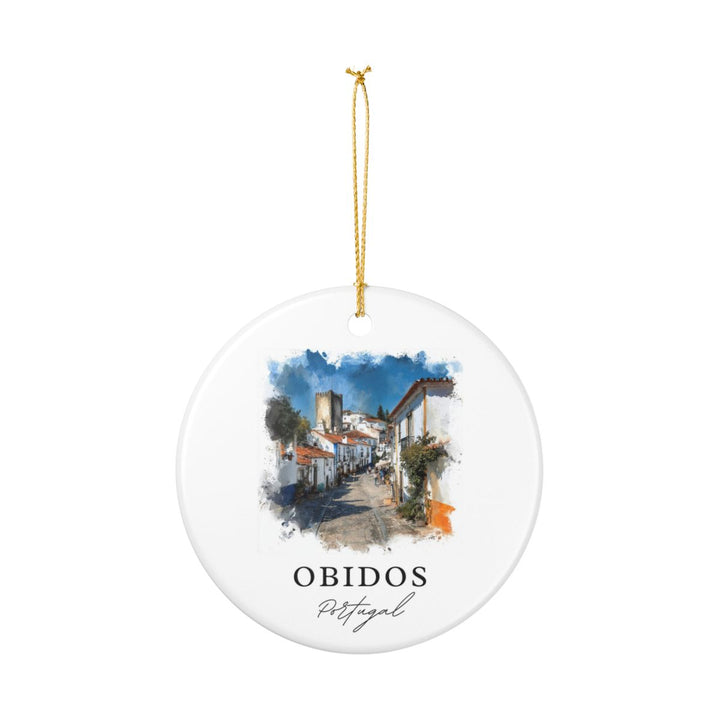 Obidos Portugal Ornament: Unique Obidos Souvenir, Obidos Portugal Xmas Decor, and Authentic Obidos Gift