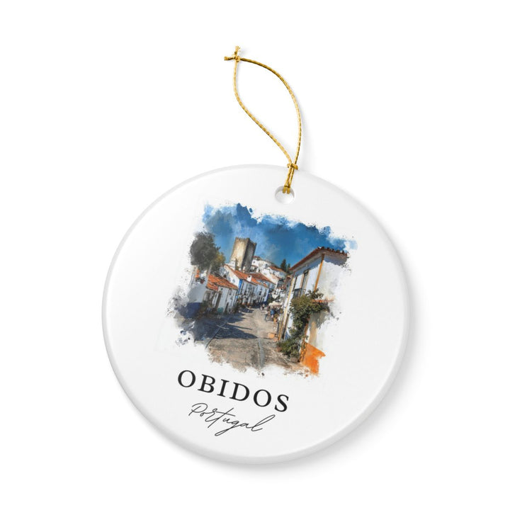 Obidos Portugal Ornament: Unique Obidos Souvenir, Obidos Portugal Xmas Decor, and Authentic Obidos Gift