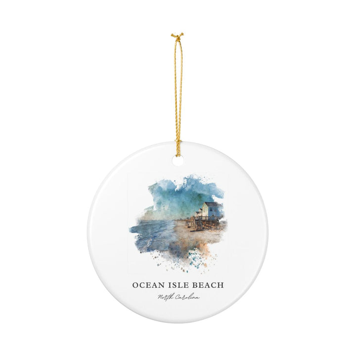 Ocean Isle Beach North Carolina Ornament: Unique Ocean Isle Beach Souvenir, Ocean Isle Beach Xmas Decor, and Authentic Ocean Isle Beach Gift