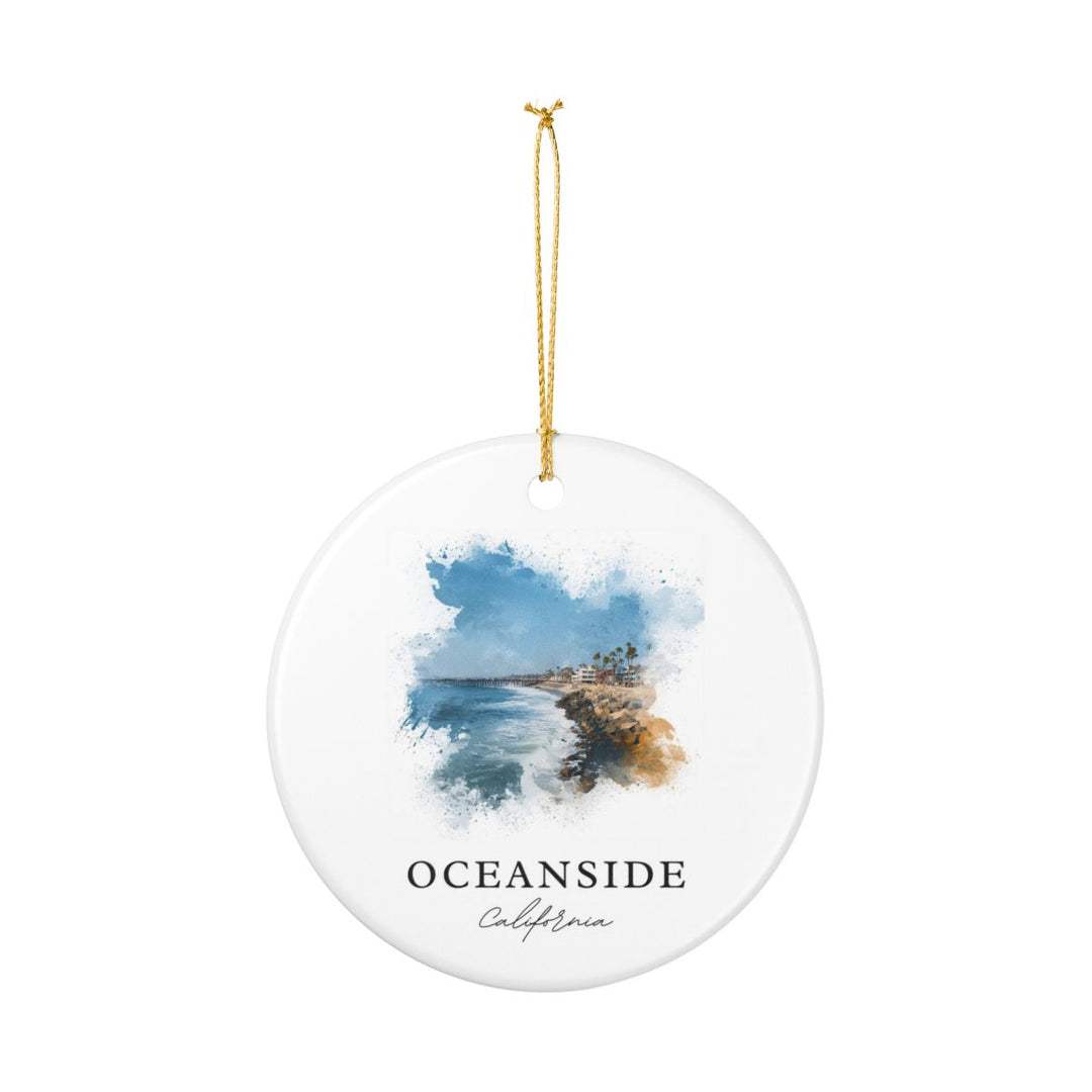 Oceanside CA Ornament: Unique Oceanside Souvenir, Oceanside California Xmas Decor, and Authentic Oceanside Gift