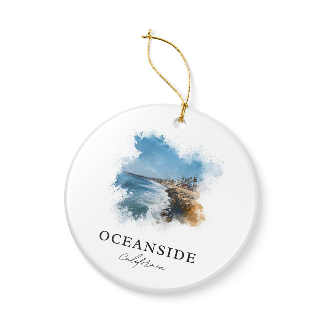 Oceanside CA Ornament: Unique Oceanside Souvenir, Oceanside California Xmas Decor, and Authentic Oceanside Gift