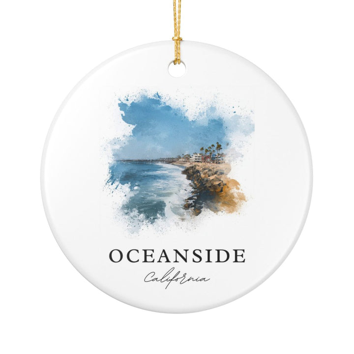 Oceanside CA Ornament: Unique Oceanside Souvenir, Oceanside California Xmas Decor, and Authentic Oceanside Gift