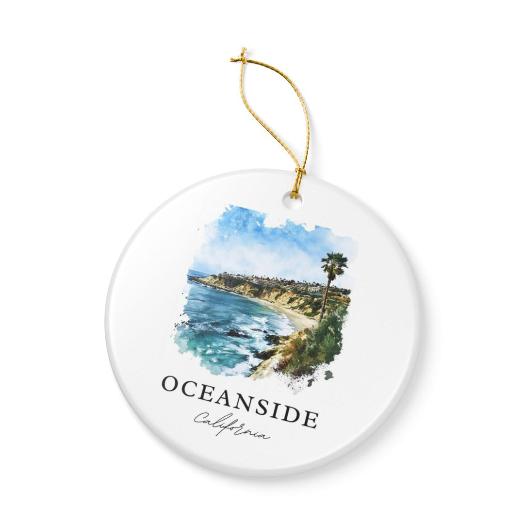 Oceanside California USA Ornament: Unique Oceanside Souvenir, Oceanside California Xmas Decor, and Authentic Oceanside Gift