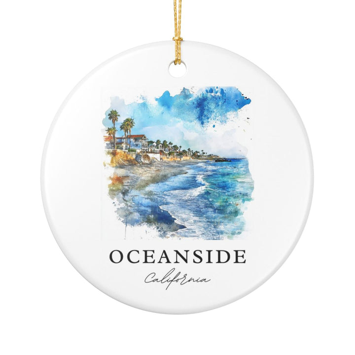 Oceanside California USA Ornament: Unique Oceanside Souvenir, Oceanside California Xmas Decor, and Authentic Oceanside Gift