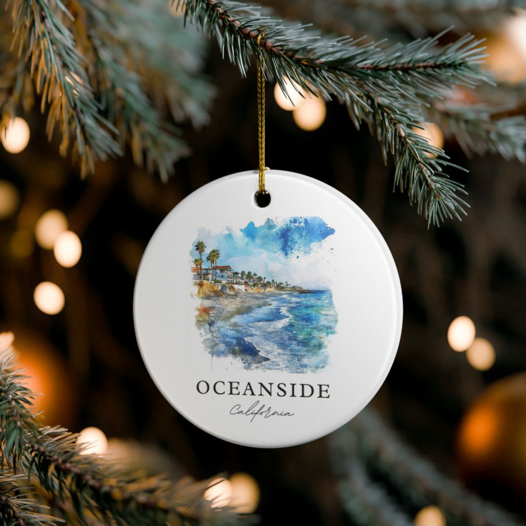 Oceanside California USA Ornament: Unique Oceanside Souvenir, Oceanside California Xmas Decor, and Authentic Oceanside Gift