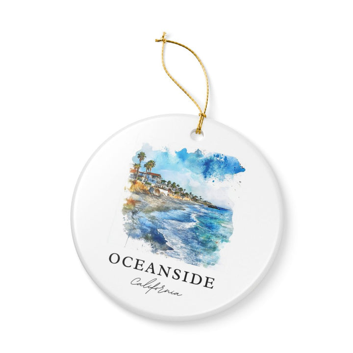 Oceanside California USA Ornament: Unique Oceanside Souvenir, Oceanside California Xmas Decor, and Authentic Oceanside Gift