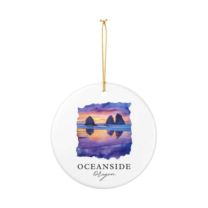Oceanside Oregon USA Ornament: Unique Oceanside Souvenir, Oceanside Oregon Xmas Decor, and Authentic Oceanside Gift