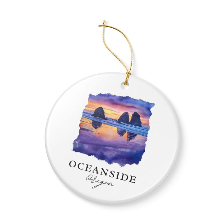 Oceanside Oregon USA Ornament: Unique Oceanside Souvenir, Oceanside Oregon Xmas Decor, and Authentic Oceanside Gift