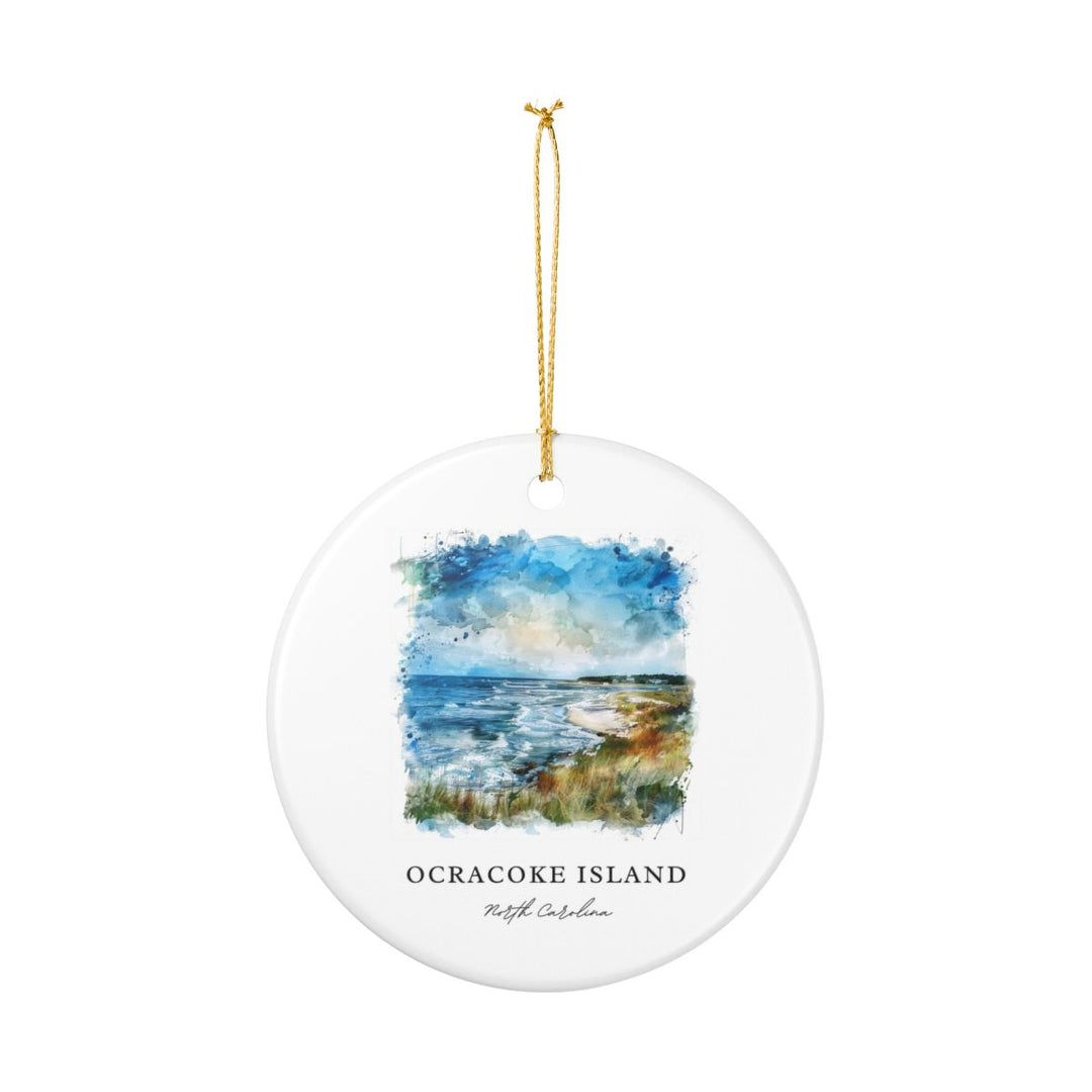 Ocracoke Island Ornament: Unique Ocracoke Island Souvenir, Ocracoke Island Xmas Decor, and Authentic Ocracoke Island Gift