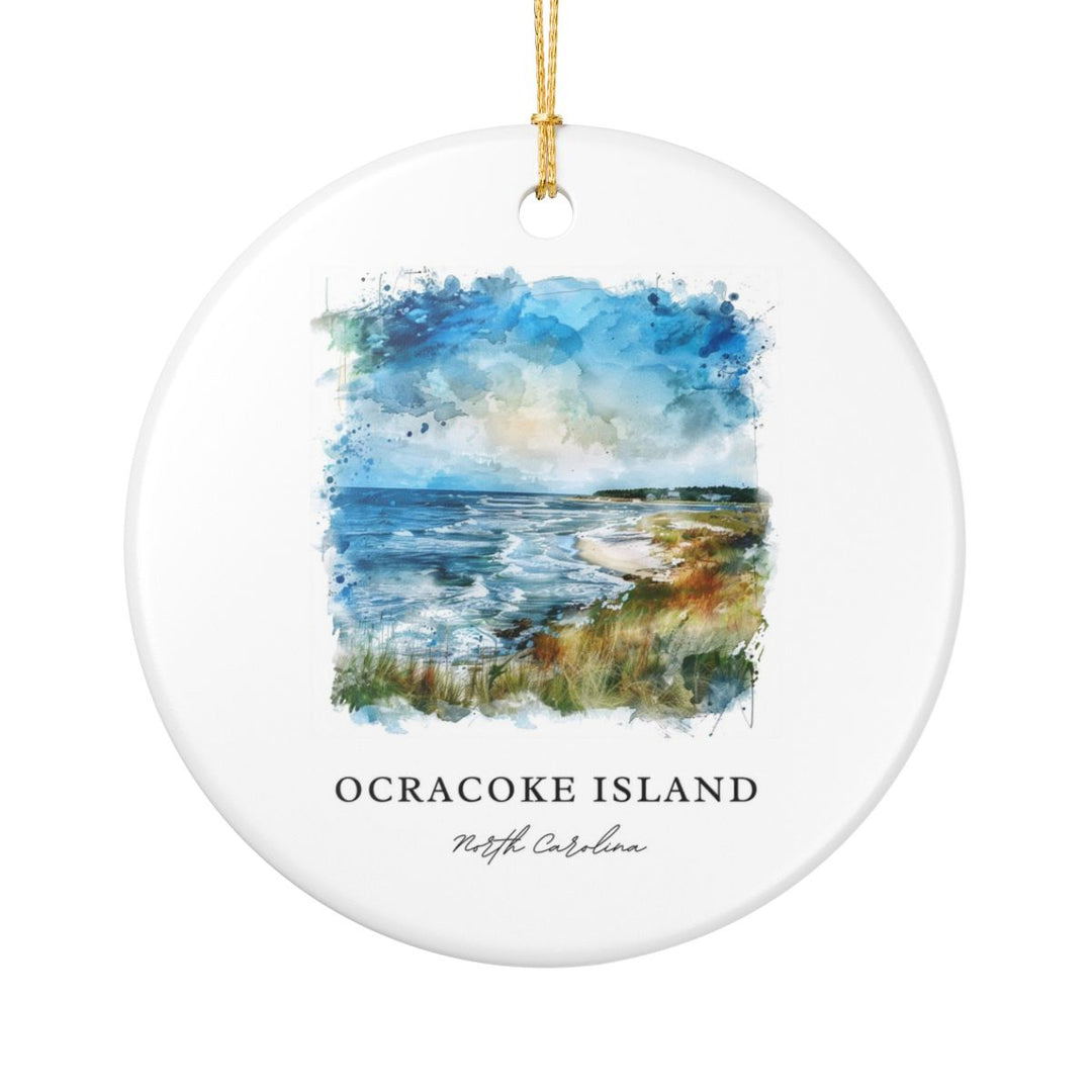 Ocracoke Island Ornament: Unique Ocracoke Island Souvenir, Ocracoke Island Xmas Decor, and Authentic Ocracoke Island Gift