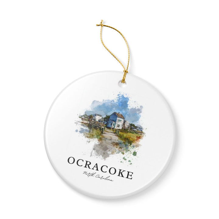 Ocracoke North Carolina Ornament: Unique Ocracoke Souvenir, Ocracoke North Carolina Xmas Decor, and Authentic Ocracoke Gift