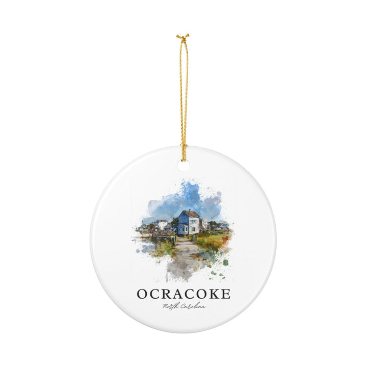 Ocracoke North Carolina Ornament: Unique Ocracoke Souvenir, Ocracoke North Carolina Xmas Decor, and Authentic Ocracoke Gift