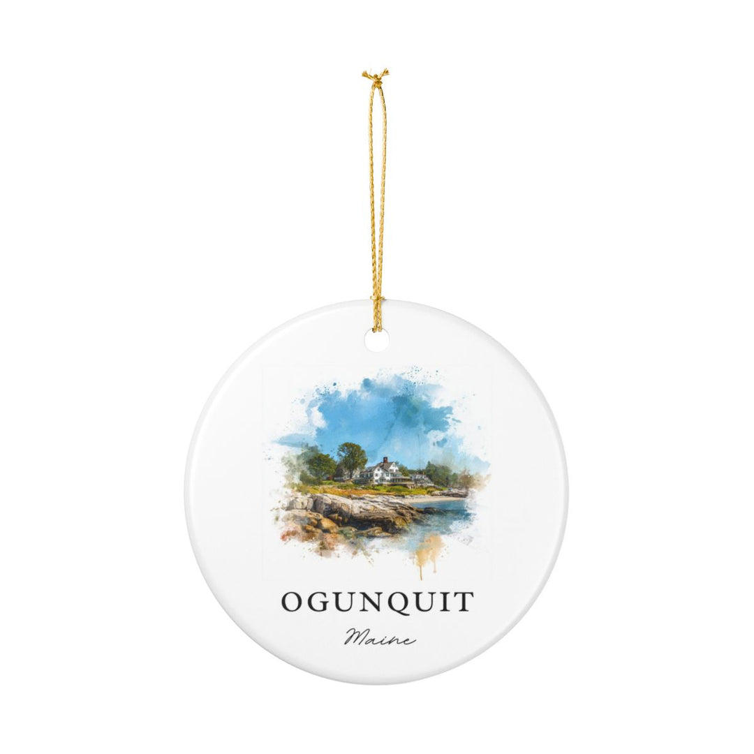 Ogunquit Maine Ornament: Unique Ogunquit Souvenir, Ogunquit Maine Xmas Decor, and Authentic Ogunquit Gift