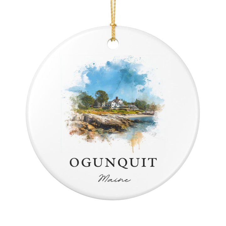 Ogunquit Maine Ornament: Unique Ogunquit Souvenir, Ogunquit Maine Xmas Decor, and Authentic Ogunquit Gift