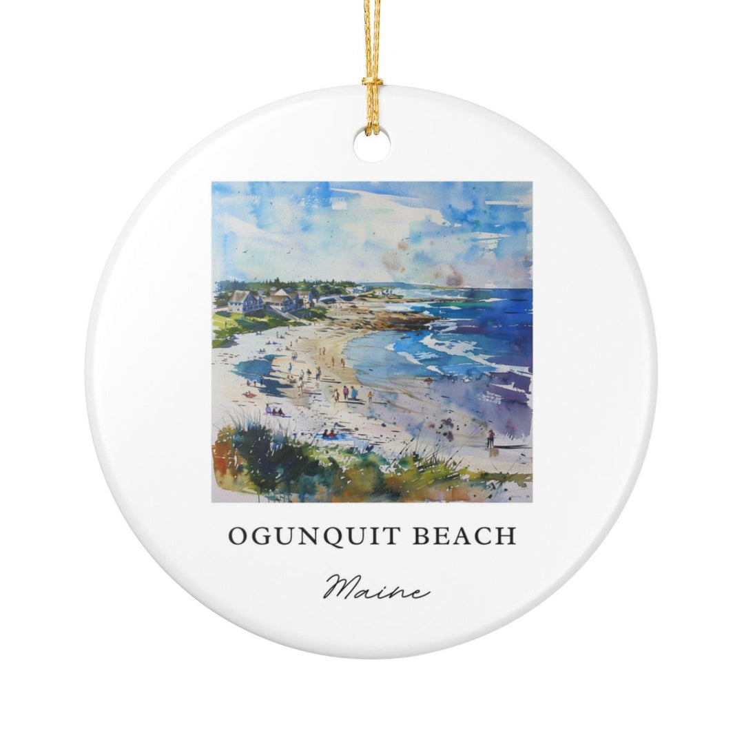 Ogunquit Maine Maine Ornament: Unique Ogunquit Souvenir, Ogunquit Maine Xmas Decor, and Authentic Ogunquit Gift