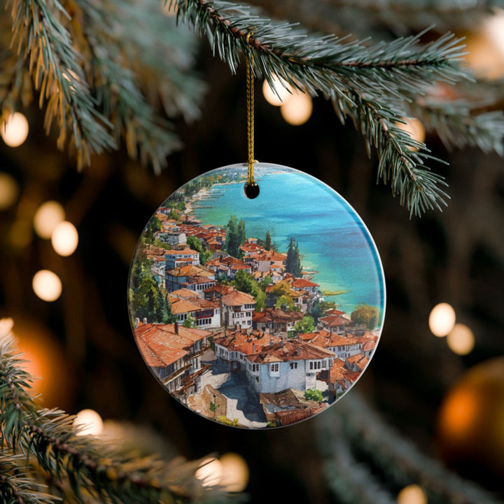 Ohrid North Macedonia Ornament: Unique Ohrid North Macedonia Souvenir, Ohrid North Macedonia Xmas Decor, and Authentic Ohrid North Macedonia Gift