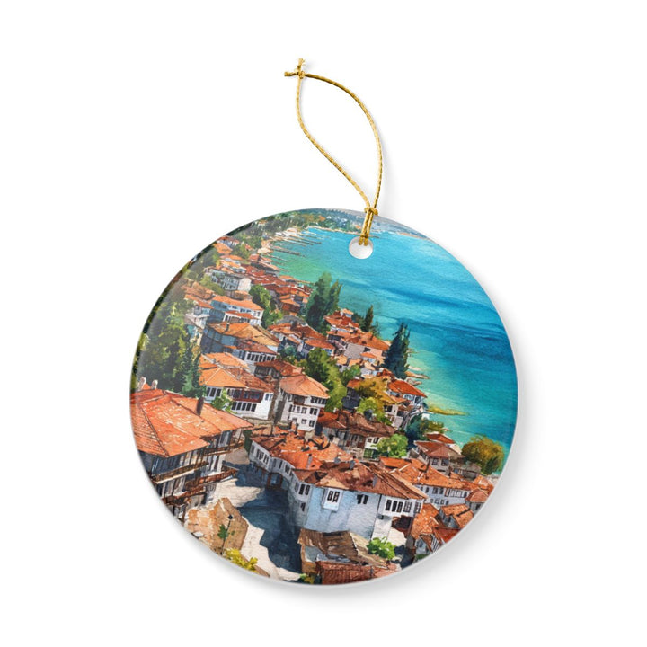 Ohrid North Macedonia Ornament: Unique Ohrid North Macedonia Souvenir, Ohrid North Macedonia Xmas Decor, and Authentic Ohrid North Macedonia Gift
