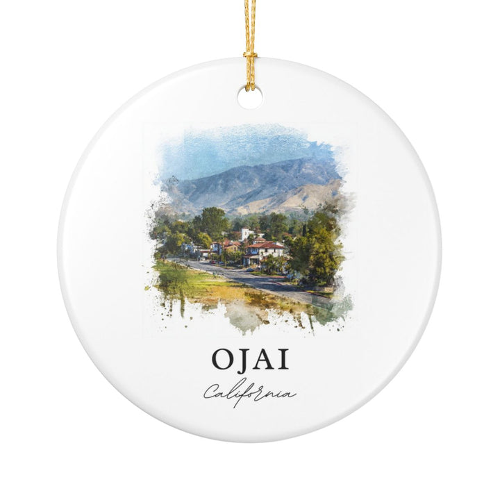 Ojai California Ornament: Unique Ojai Souvenir, Ojai California Xmas Decor, and Authentic Ojai Gift