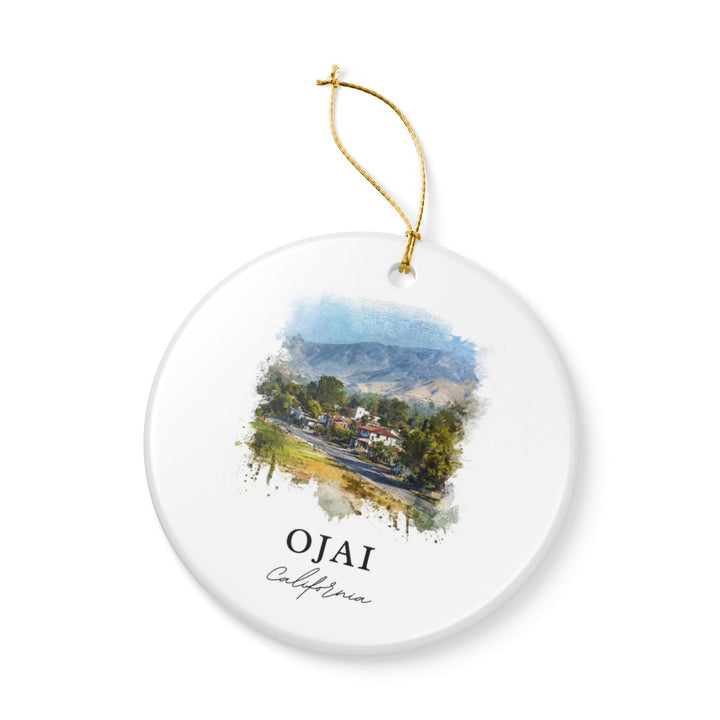 Ojai California Ornament: Unique Ojai Souvenir, Ojai California Xmas Decor, and Authentic Ojai Gift