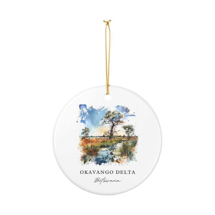 Okavango Delta Botswana Ornament: Unique Okavango Delta Souvenir, Okavango Delta Botswana Xmas Decor, and Authentic Okavango Delta Gift