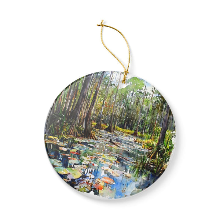 Okefenokee Swamp Georgia USA Ornament: Unique Okefenokee Swamp Souvenir, Okefenokee Swamp Georgia Xmas Decor, and Authentic Okefenokee Swamp Gift