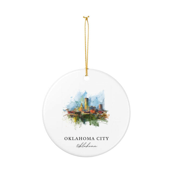 Oklahoma City Ornament: Unique Oklahoma City Souvenir, Oklahoma City Xmas Decor, and Authentic Oklahoma City Gift