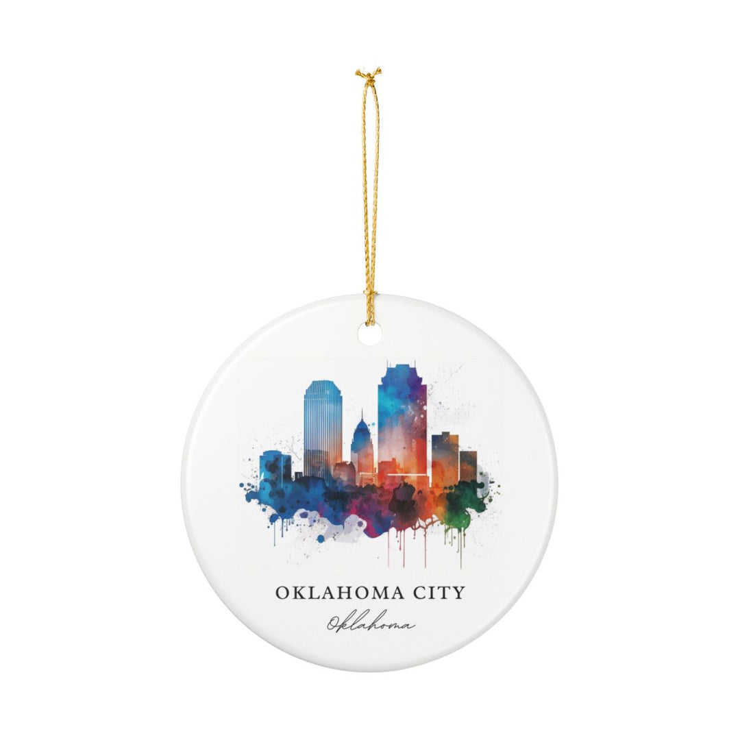 Oklahoma City Ornament: Unique Oklahoma City Souvenir, Oklahoma City Xmas Decor, and Authentic Oklahoma City Gift