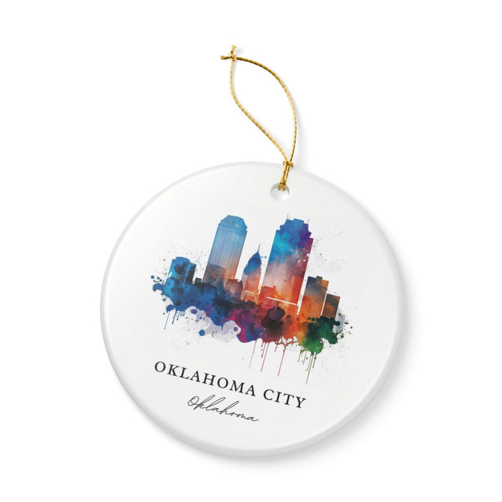 Oklahoma City Ornament: Unique Oklahoma City Souvenir, Oklahoma City Xmas Decor, and Authentic Oklahoma City Gift