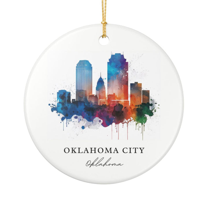 Oklahoma City Ornament: Unique Oklahoma City Souvenir, Oklahoma City Xmas Decor, and Authentic Oklahoma City Gift