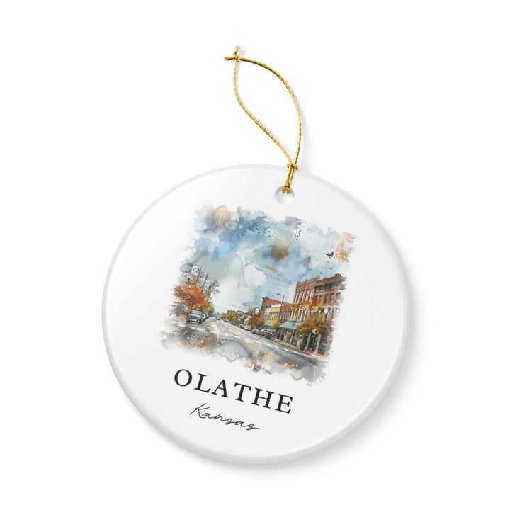 Olathe Kansas Ornament: Unique Olathe Kansas Souvenir, Olathe Kansas Xmas Decor, and Authentic Olathe Kansas Gift