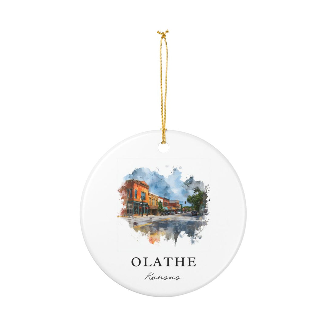 Olathe Kansas Ornament: Unique Olathe Souvenir, Olathe Kansas Xmas Decor, and Authentic Olathe Gift